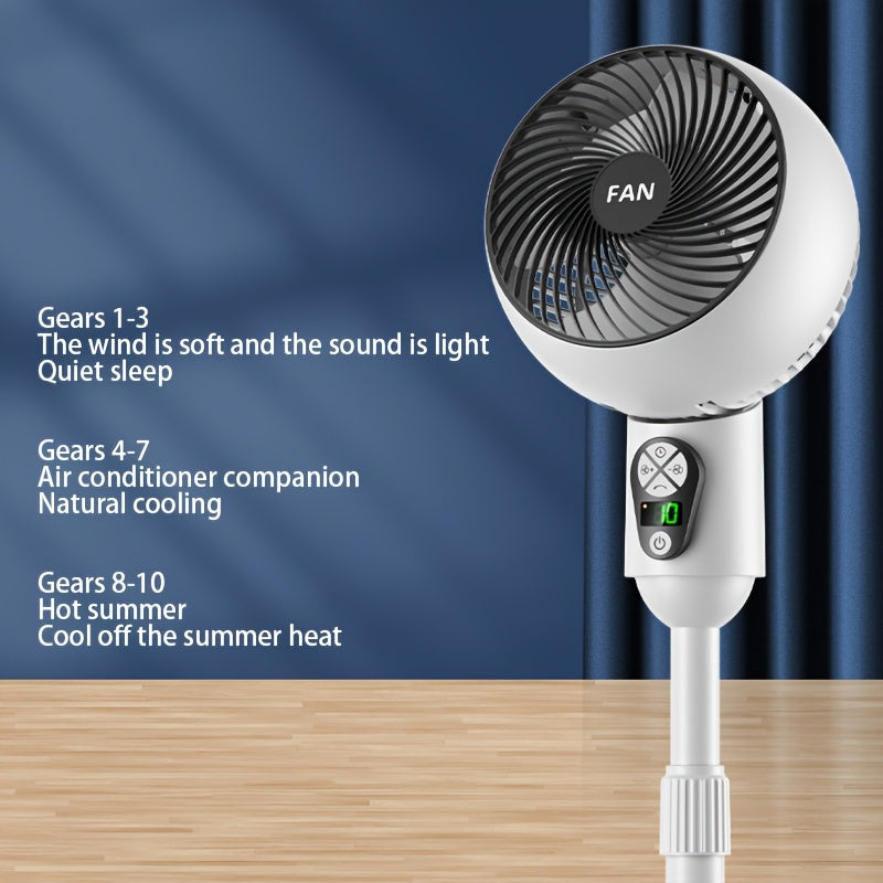 1pc Air Circulation Fan Floor Fan | USB Plug-in | Electric Fan | Circulating Fan | Vertical Electric Fan