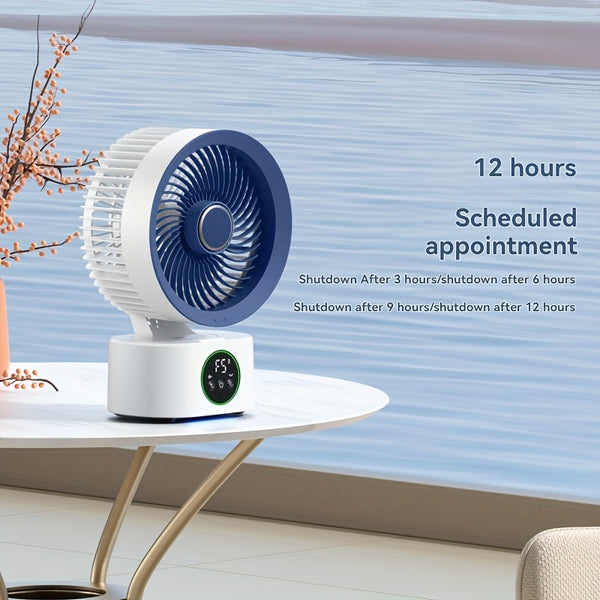 SENBOWE USB-Powered Large Wind Desktop Fan with Colorful LED Lights