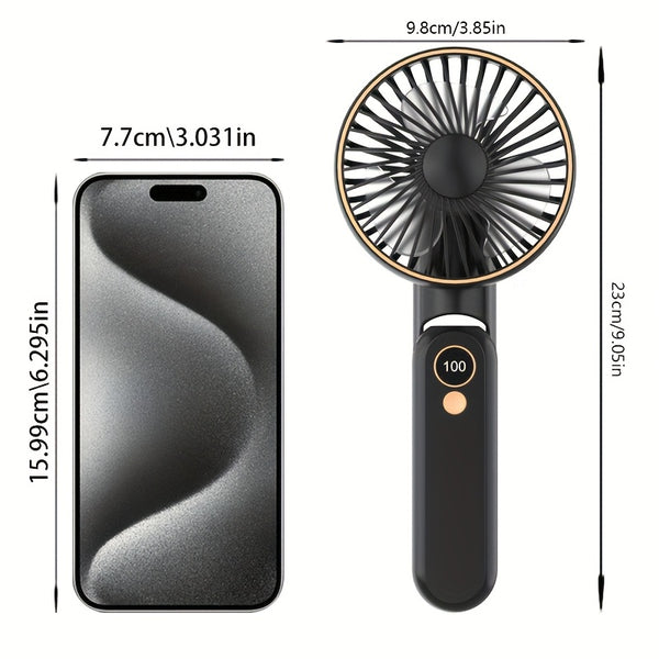 NEW USB charging foldable handheld small fan, can hang neck and desktop