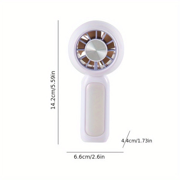 Mini Handheld Fan Bladeless, Portable Small Hand Design with Rechargeable Battery