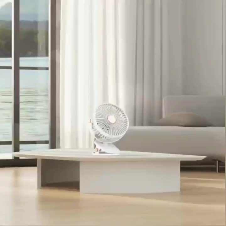 Silent Portable Fan ABUDODO Silent Mini Portable Desk Fan | 4 Colors, USB Rechargeable