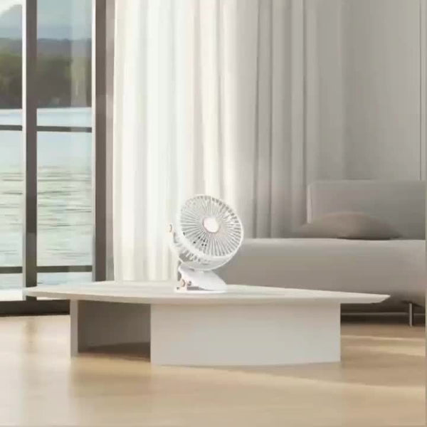 Silent Portable Fan ABUDODO Silent Mini Portable Desk Fan | 4 Colors, USB Rechargeable