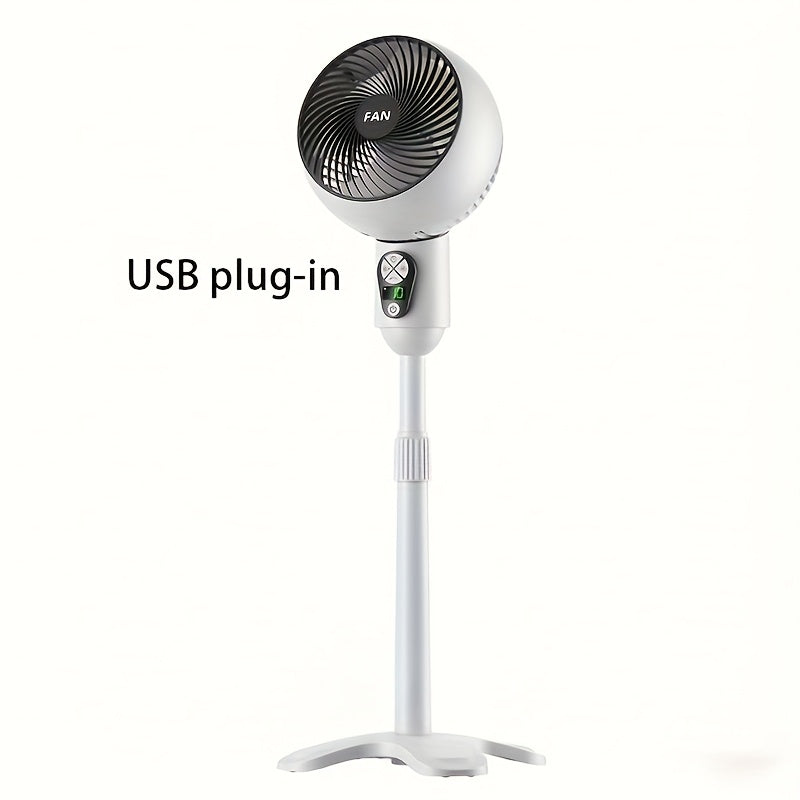 1pc Air Circulation Fan Floor Fan | USB Plug-in | Electric Fan | Circulating Fan | Vertical Electric Fan
