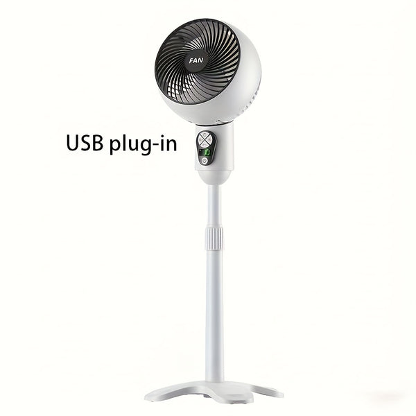 1pc Air Circulation Fan Floor Fan | USB Plug-in | Electric Fan | Circulating Fan | Vertical Electric Fan