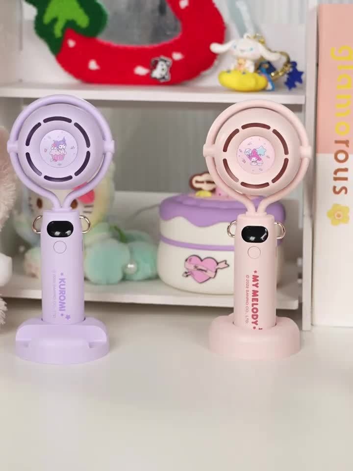 Sanrio Kuromi My Melody Pochacco Mini Handheld Fan - Cute Pink