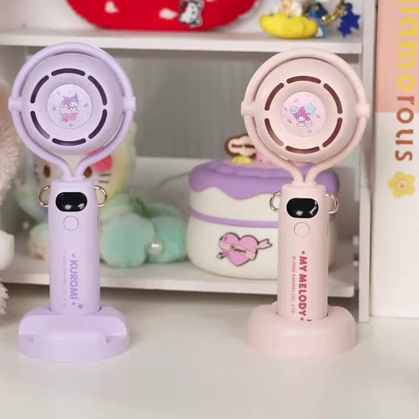 Sanrio Kuromi My Melody Pochacco Mini Handheld Fan - Cute Pink