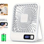 MESIONDY Rechargeable Portable Fan with Power Display, 2000mAh 180° Foldable