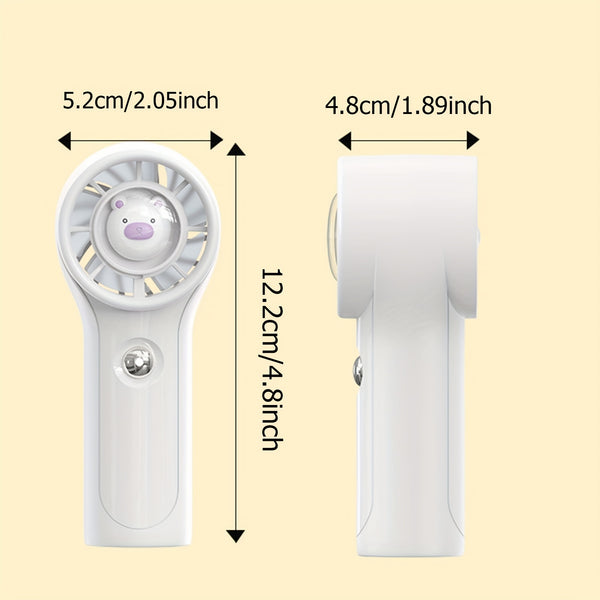 Mini Fan Battery Operated Handheld with 1200mAh Battery or USB Powered Personal Mini