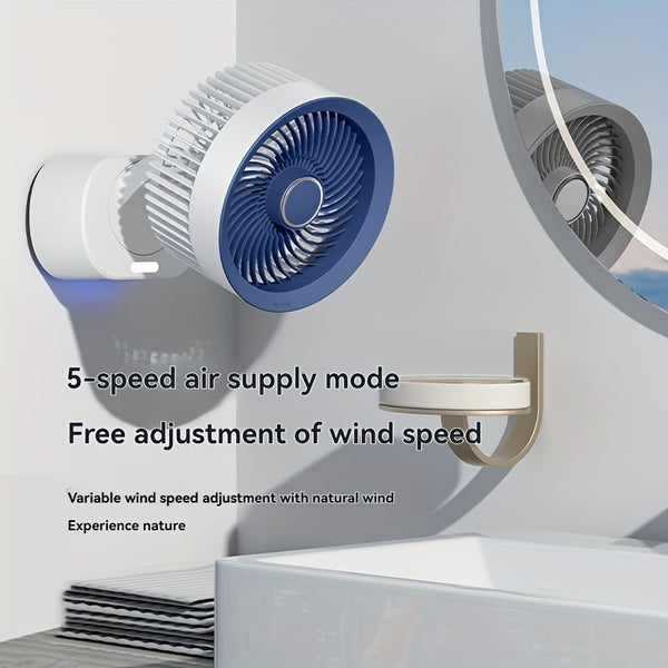 SENBOWE USB-Powered Large Wind Desktop Fan with Colorful LED Lights