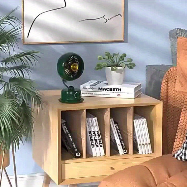 Desktop Silent Typhoon Fan with 3600mAh Battery, 100 Wind Speeds, Travel Camping Personal AC Fan