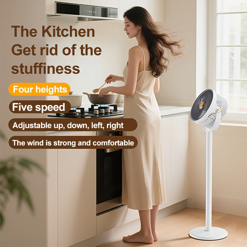 Simple Household Floor Standing Fan \u002F Circulating Fan \u002F 4 Height Adjustment Types