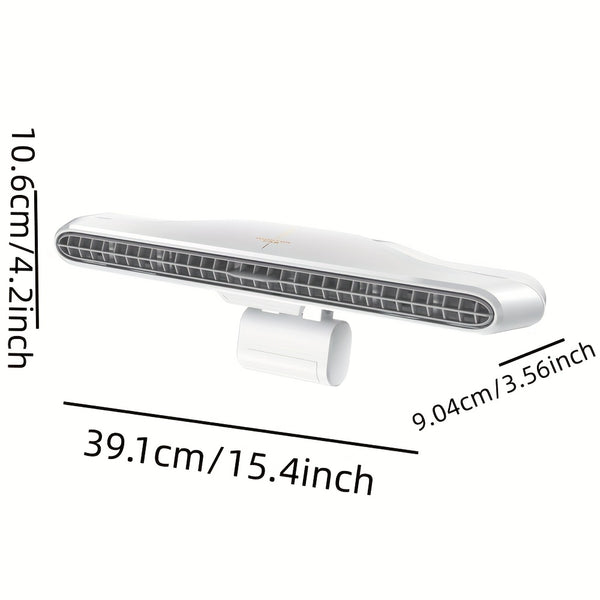 KINYILO Computer Monitor Hanging Fan - 3-Speed Adjustable, Ergonomic Design