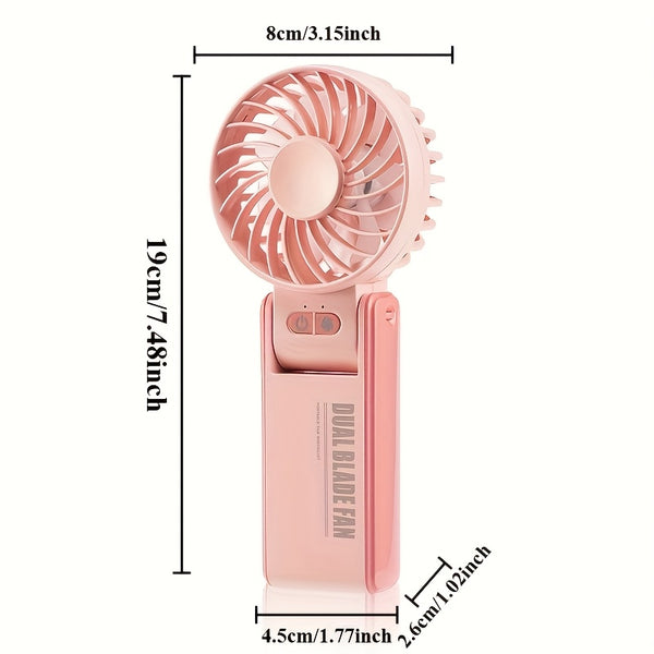 2025 new mini portable pocket fan, rechargeable handheld USB powered fan