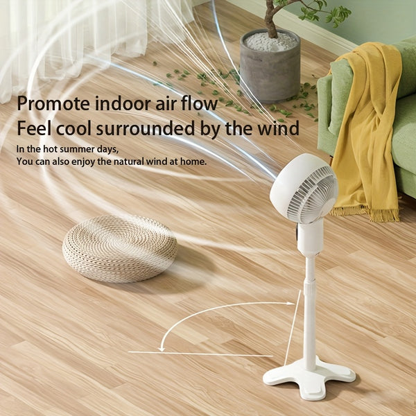 1pc Air Circulation Fan Floor Fan | USB Plug-in | Electric Fan | Circulating Fan | Vertical Electric Fan