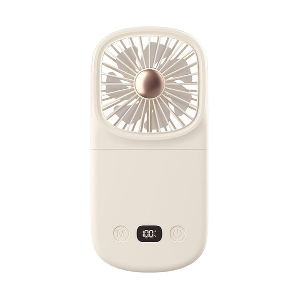 Portable Handheld Fan with Digital Display - Foldable Mini Desk Fan for Indoor & Outdoor Use