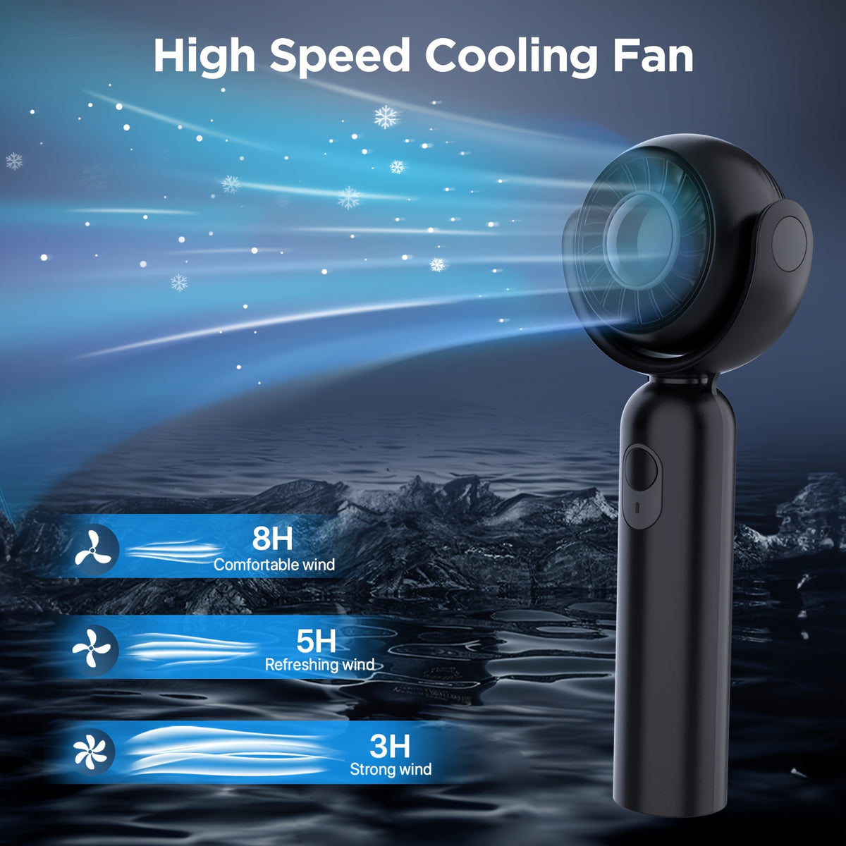 Portable Handheld Fan, Powerful Hand Held Mini Fan