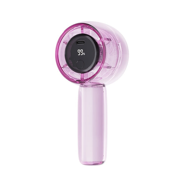 1pc Portable Transparent Mini Handheld Fan - USB Rechargeable
