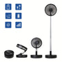 Primevolve Portable Standing Fan, Rechargeable USB Floor Standing Desktop Fan with Remote Control