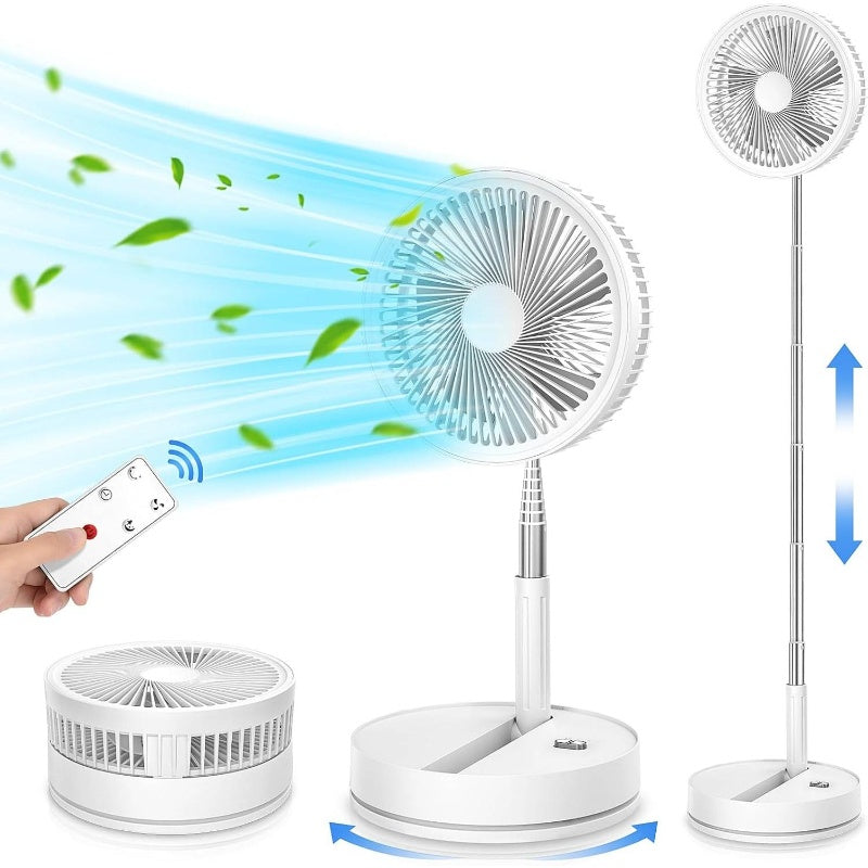 Rechargeable Battery Foldable Desk Travel Camping Pedestal Fan