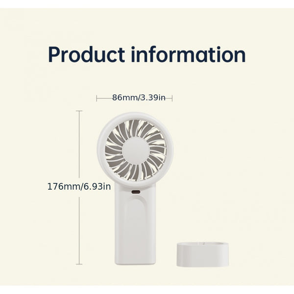 4000mAh USB-Powered Portable Handheld Turbo Fan with Digital Display
