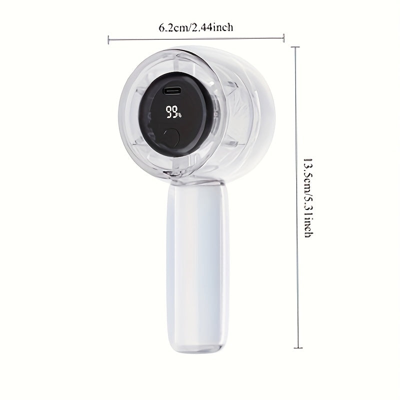 1pc Portable Transparent Mini Handheld Fan - USB Rechargeable