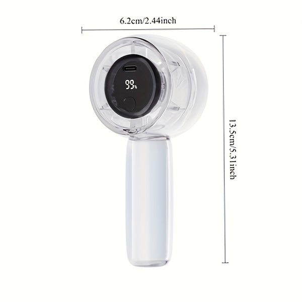 1pc Portable Transparent Mini Handheld Fan - USB Rechargeable