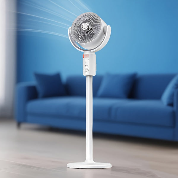 2-in-1 High-Power Standing\u002FDesk  with Remote Control, 360° Circulating Wind & Quiet Operation