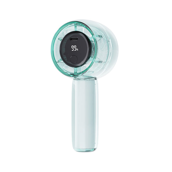 1pc Portable Transparent Mini Handheld Fan - USB Rechargeable