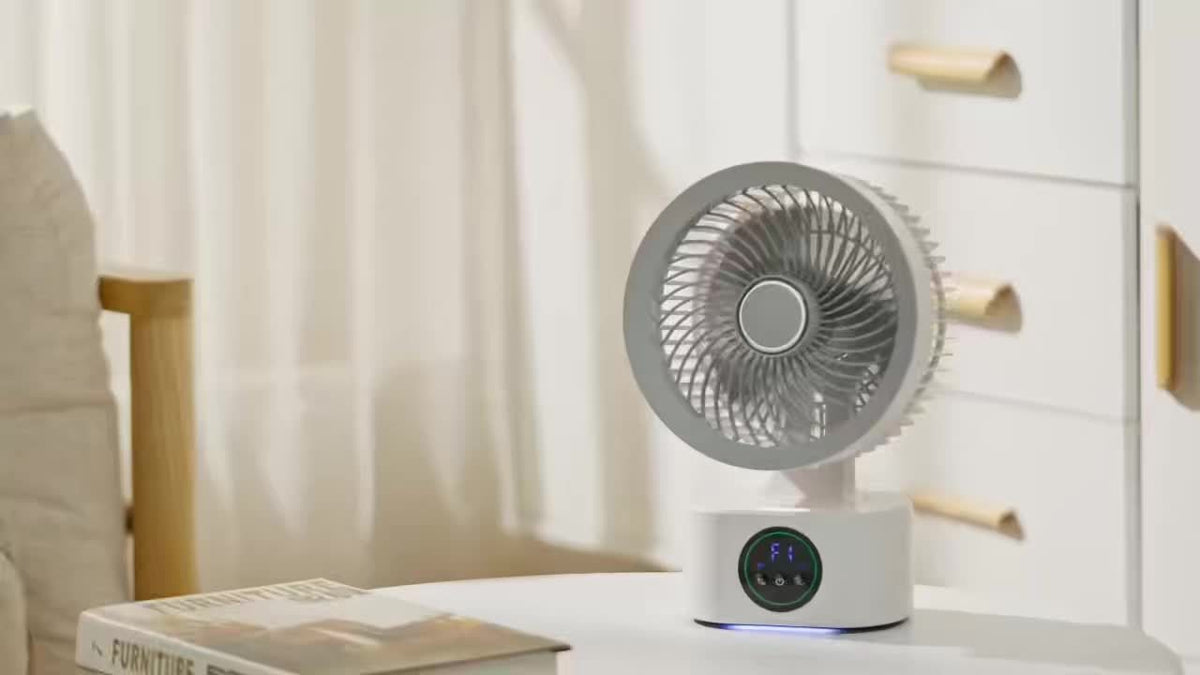 USB plug-in desktop fan, with 5-speed adjustment and mute fan capable of shaking head