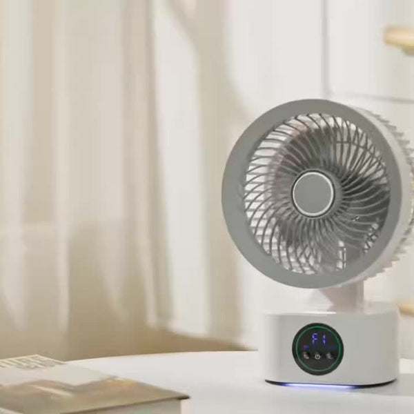 USB plug-in desktop fan, with 5-speed adjustment and mute fan capable of shaking head