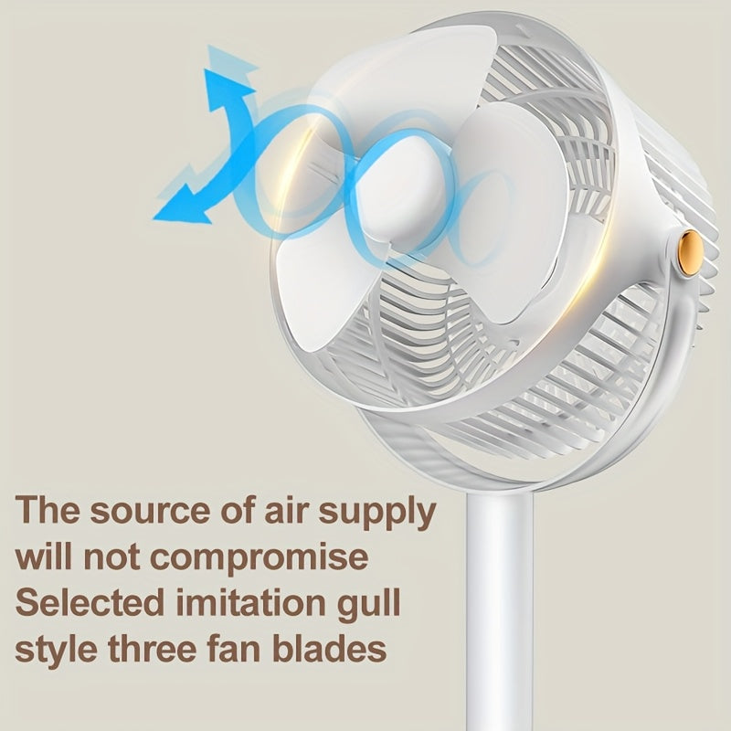 Adjustable high and low fans,5-speed wind speed, Type-C charging interface